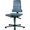 Chaise de travail ESD Sintec 1 sur patins gris - Système synchrone avec réglage de tension 9820-1000