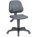 Chaise de travailUnitec 2 sur roulettes - tissu bleu 9653-CI02