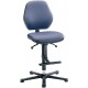 Chaise bureau Laboratoire Basic 3 sur patins et avec marchepieds, tissu - Dossier a contact permanent, 9131-CI11-502