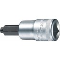 Douille male carré 1/2"12x 60mm i6kt. m.Robinet
