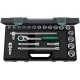 Coffret de douilles 1/2" 22 pièces 52/16/6QR KN