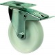 Roulette avec frein 125mm Poly LG.R