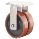 Roulette double - Polyuuréthane -200 mm