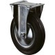 Roulette 80 mm Lg. Cadre Galv. Roue Caoutchouc