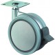 Roulette double avec plaque 75mm silbergris