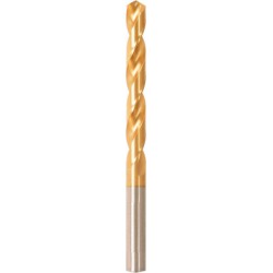 Foret hélicoïdal avec queue cylindrique, en acier à coupe rapide, type N, DIN 338, surface avec revêtement TiN, Ø h8 : 7,70 mm, Long. totale 117 mm