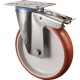 Roulette polyurethan avec frein d 150 mm 180Kg Tragpour