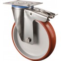 Roulette polyurethan avec frein d 150 mm 180Kg Tragpour