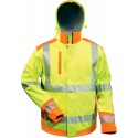 Veste softshell Haute visibilité RICKMER Taille M,jaune/orange