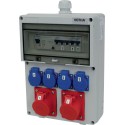Coffret électrique de chantier 2xCEE,4xSchutzko., FI