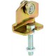 HELM 590 Monture tole galvanisée, fixation sur plat, galet avec moyeu M20x80, Hauteur réglable