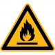 Panneau d'avertissement Alu 200 mm Inflammables