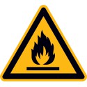 Panneau d'avertissement Alu 200 mm Inflammables