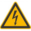 Panneau d'avertissement Alu 200 mm Avertissement « des risques électriques »
