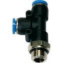 Connecteur en Té plastique G1/8 . D6