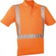 Polo-T-Shirt haute visibilité orange vif ,Taille M
