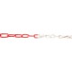 Cordon plastique rouge / blanc, plastique 6 mm, paquet 25m
