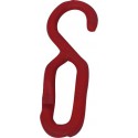 Crochet rouge plastique 6 mm