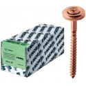 Vis a bois, PZD, A2 cuivre plaqué acier inoxydable, 2 4,5x65 15 E-NORMpr (Par 100)