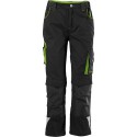 Pantalon de travail enfant Fortis 24, Black/limegreen,Gr110-116