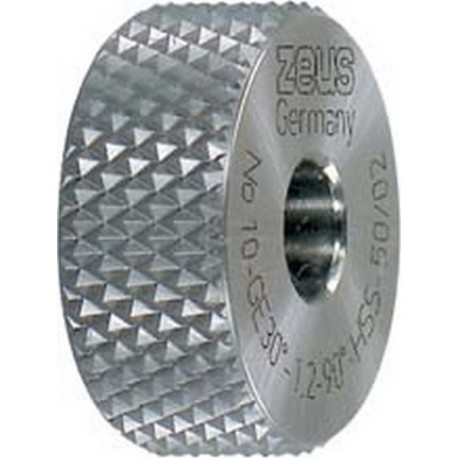 Molette, forme GE pointes surélevées (30°), Molette d1 x Larg. : b x perçage d2 : 20 x 8 x 6 mm, Graduation 0,6 mm