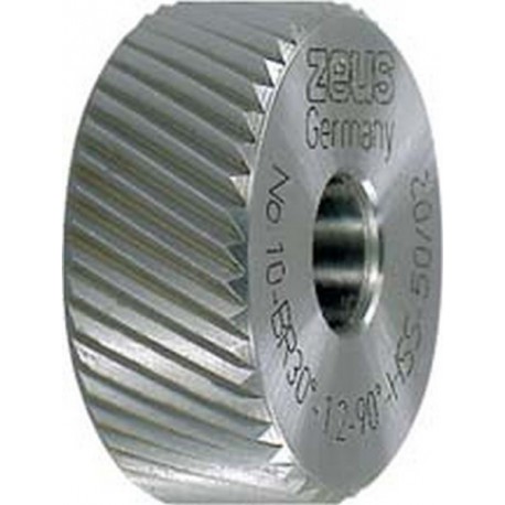 Molette, forme BR, hélice à droite (30°), Molette d1 x Larg. : b x perçage d2 : 20 x 8 x 6 mm, Graduation 1,2 mm