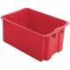 Bac plastique 60 l 650x450x280 mm rouge