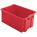 Bac plastique 60 l 650x450x280 mm rouge