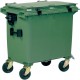 Container poubelle 660 l avec couvercle vert