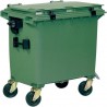Container poubelle 660 l avec couvercle vert