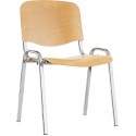 Chaise ISO Holz chrom/Hetre (Par 4)
