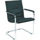 Chaise bureau RUMBA chrom/Leder noir (Par 2)
