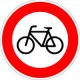 Panneau VKZ .254 Ronden 600mm Interdit aux cyclistes