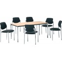 Table 1200 x 800 mm chrom / Buche