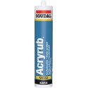 Acryrub matériau d'étanchéité acrylique 310ml, SOUDAL blanc (Par 15)