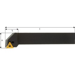 Porte-outils ISO 90° PTGNR/L, Désignation : PTGNL 2020 K16, Queue vierkant 20 x 20 mm, Dimensions l 125 mm, Dimensions l1 : 32 mm