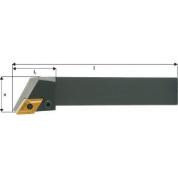 Porte-outils ISO 93° PDJNR/L, Désignation : PDJNR 2020 K15, Queue vierkant 20 x 20 mm, Dimensions l 125 mm, Dimensions l1 : 35 mm
