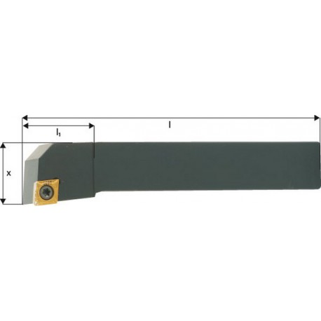Porte-outils ISO 95° SCLCR/L, Désignation : SCLCL 2020 H09, Queue vierkant 20 x 20 mm, Dimensions l 125 mm, Dimensions l1 : 29 mm