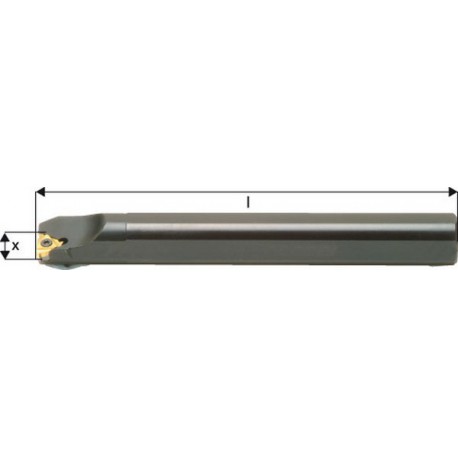 Barre d'alésage à filetage ISO pour l'usinage intérieur, Désignation : SIL 0020 P 16, Ø de queue 20 mm, Ø queue décalée 20 mm, Dimensions l : 170 mm