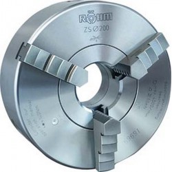 Mandrin à 3 mors ZG n° 315, fonte, Taille Ø : 200 mm, Cône court KK 6, Ø de trou traversant E 55 mm, Vitesse max. : 3000 tr/mn