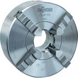 Mandrin à 4 mors avec dispositif de centrage cylindrique, DIN 6350, corps en acier ZS n° 800, Taille Ø : 100 mm, Ø de trou traversant E 20 mm