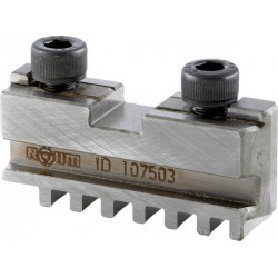 Mors de mandrin de tours, 3 mors, mors de base avec vis de fixation, Taille : 100 mm, Long. A 46 mm, Larg. : du tenon B - 0,05 7,94 mm