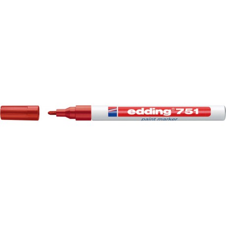 Marqueur. 751 rouge Edding