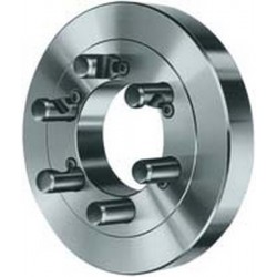 Faux-plateau en fonte à cône court, DIN 55029 et ASA B 5,9 D 1, avec goujon à téton pour Camlock, Ø A/cône : 200/5 mm, DIN 55029 hauteur B 33 mm
