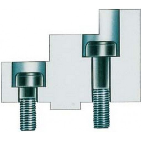 Vis de fixation pour mors rapportés, vis filetée 1, Taille : 125 mm, Filetage vis 1 M8 x 25