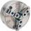Mandrin à crémaillère à trois mors DURO-T avec cône court DIN 55027, goujon à téton et écrou à embase, Taille : 160 mm, Fixation cône court 5