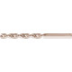 Foret hélicoïdal à queue cylindrique, en acier à coupe rapide, type W, DIN 338, surface sans revêtement, Ø h8 : 8,00 mm, Long. totale 117 mm