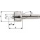 Pointe tournante, Taille : 108, MK 4, a 102,5 mm, b : 70 mm, d : 32 mm, g : 31,267 mm, k : 41,0 mm, Ecart de concentricité maximum : 0,005 mm