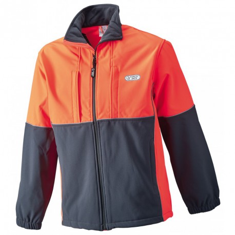 Veste Softshell,TailleS, gris anthrazite/rouge fluo