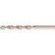 Foret hélicoïdal à queue cylindrique, en acier à coupe rapide, type W, DIN 338, surface sans revêtement, Ø h8 : 12,50 mm, Long. totale 151 mm